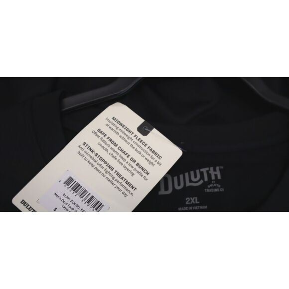 Duluth 81301 Mens Sz 2XL Black Devil Track Fleece Base Layer Crew Neck L/S Shirt - Picture 5 of 5